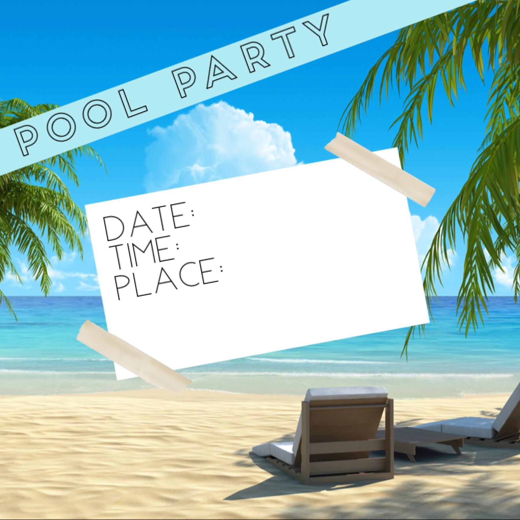 Pool party invite 