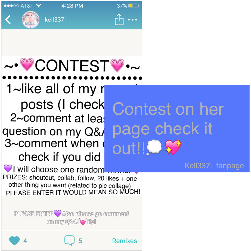 Contest on her page check it out!!💭💖
{10.12.16}