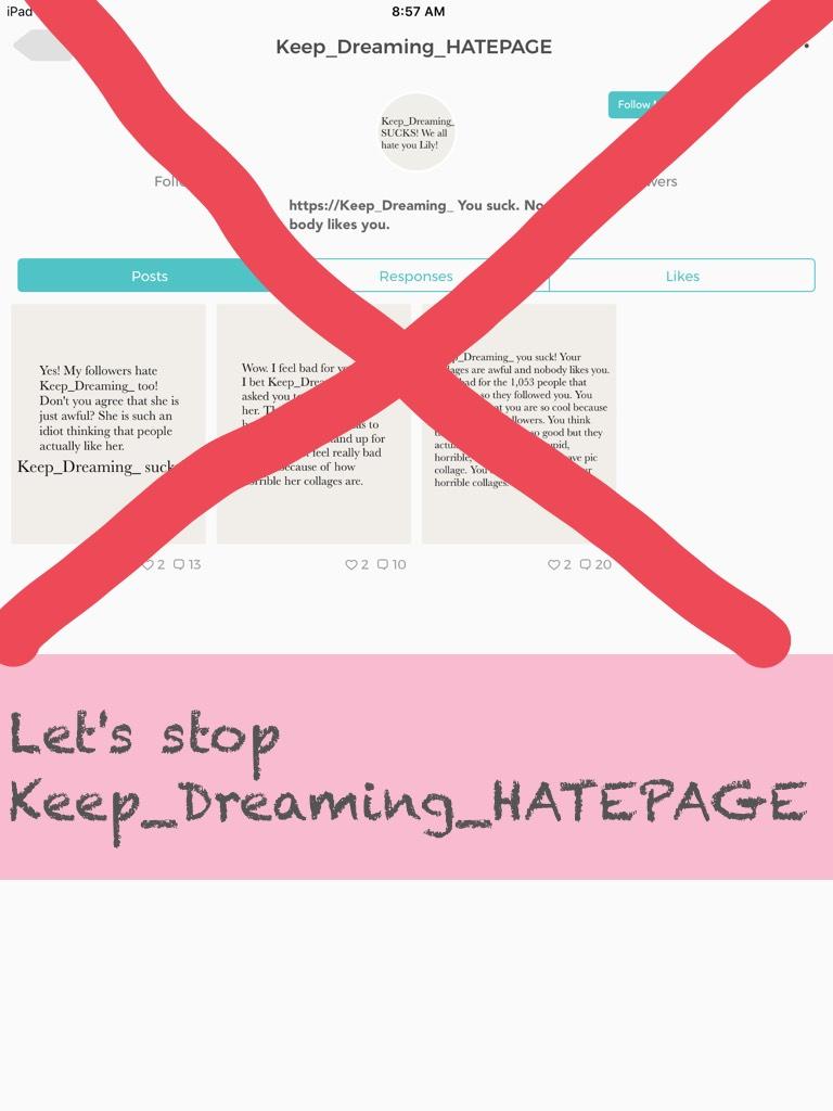Let's stop Keep_Dreaming_HATEPAGE