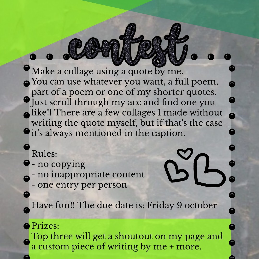 // CONTEST \\
It's been ages since I did one. Super excited to see what stunning collages you're going to make.