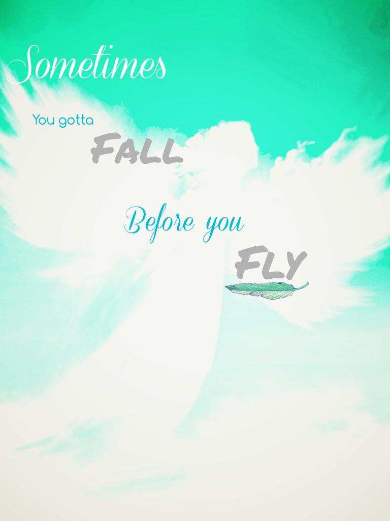 
Sometimes you gotta fall before you fly
