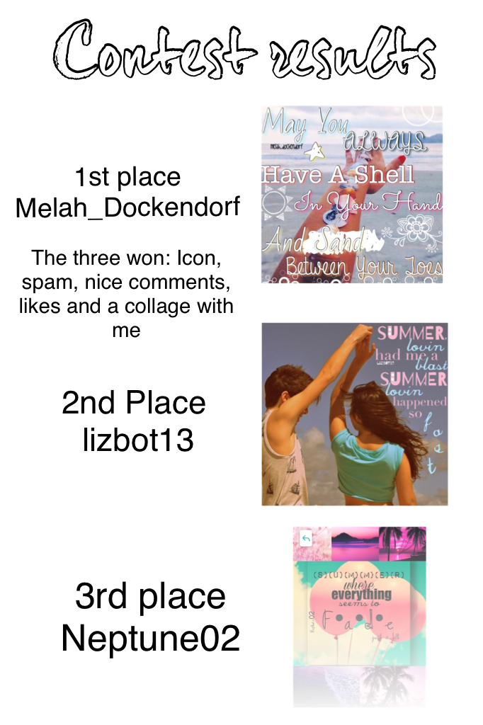 Contest results!!💗