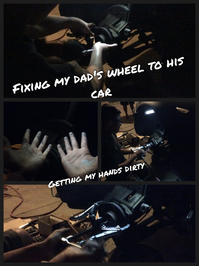 Fixing my dad's wheel to his car 