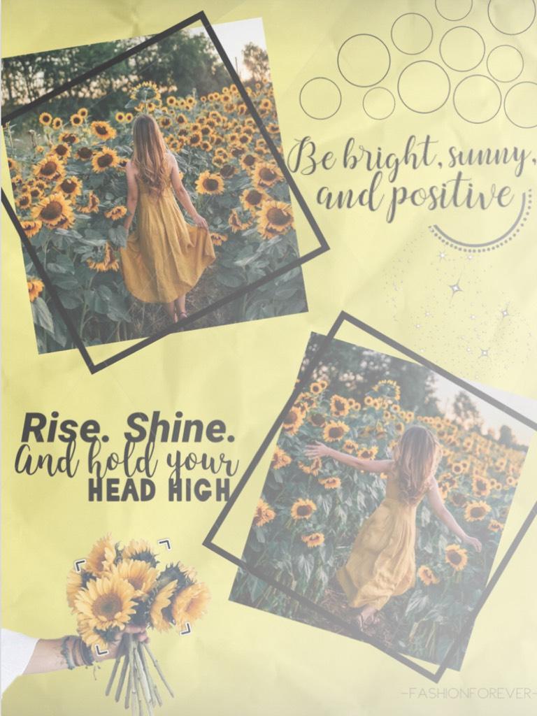 🌻9/12/2018🌻 -T A P P Y-
Hey Beautiful’s! 
Comment 🌻 if you love sunflowers AND if you like this collage!😏
Q// How tall are you?
A// I’m 5’9. Yeah, I’m pretty tall...my orthodontist says I should be a model...lol.😝