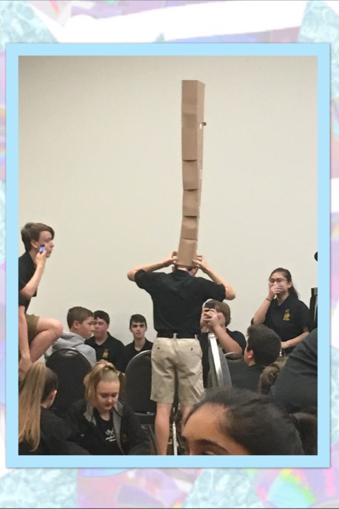 🌸marching band is so much fun holy cråp🌸
We were at this event and this dude stacked our boxed lunches all the way up to this really high conference room ceiling and the entire band screamed when it fell