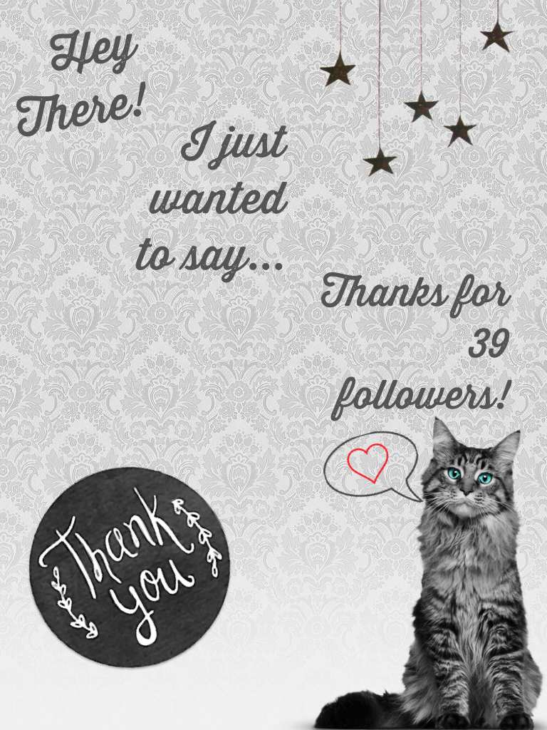 Thank you so much everyone for 39 followers!