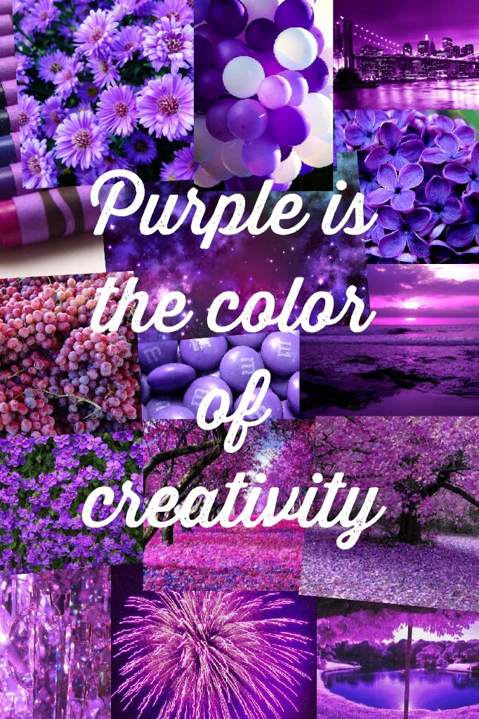 Purple is the color of creativity