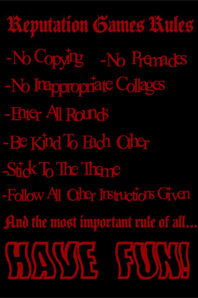 ~please follow these rules~