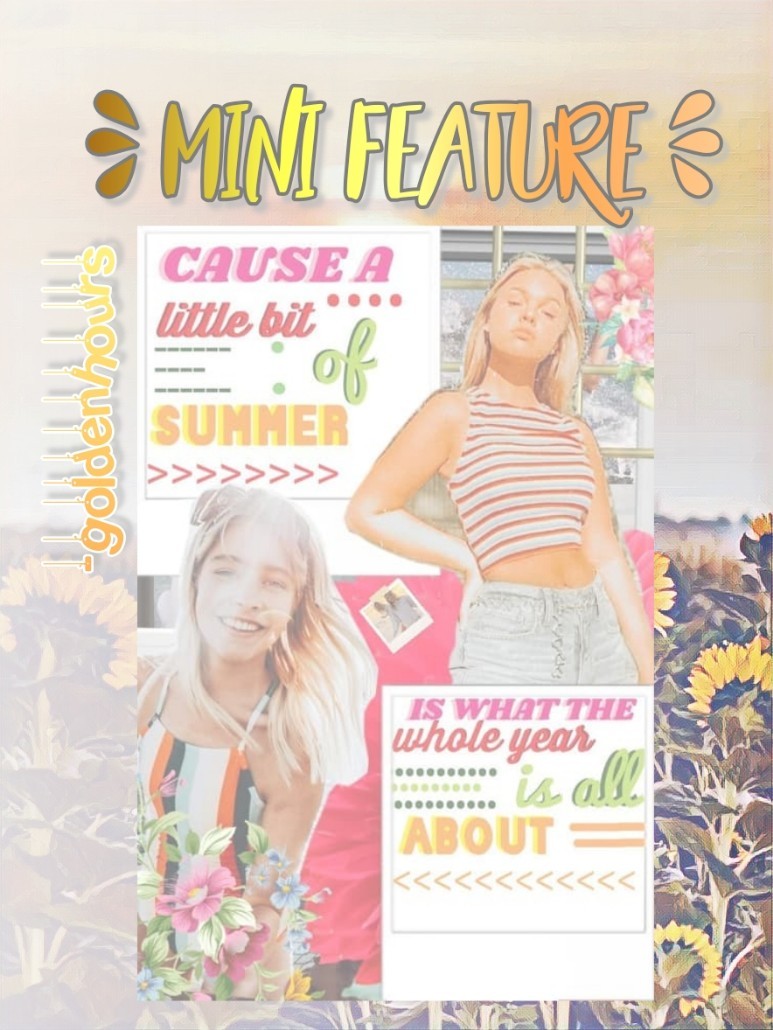 Mini feature for Kayla (-goldenvibes). She is soo talented go follow her <3