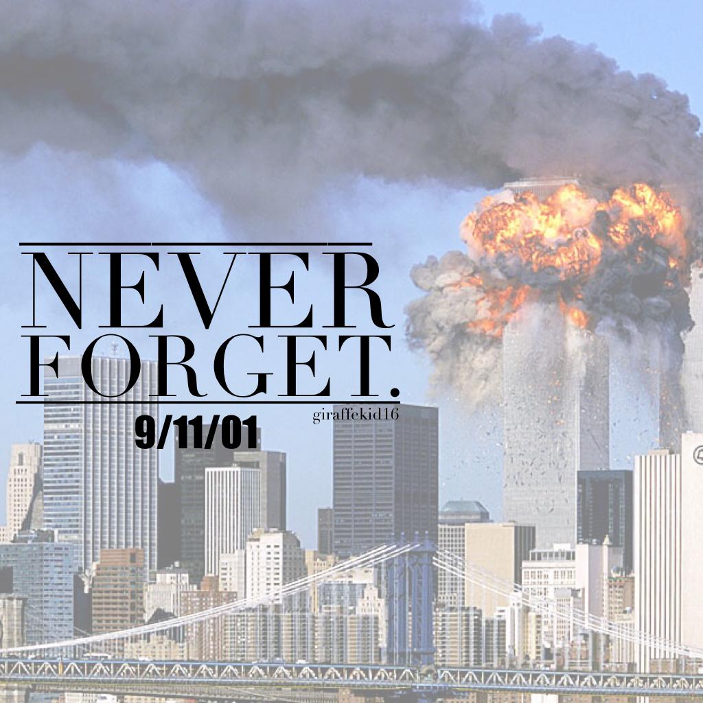 Let us take a moment to remember this horrible day. Fifteen years ago, a terrorist group struck the Twin Towers, causing thousands of deaths. Let us pray for those families on this day. 
