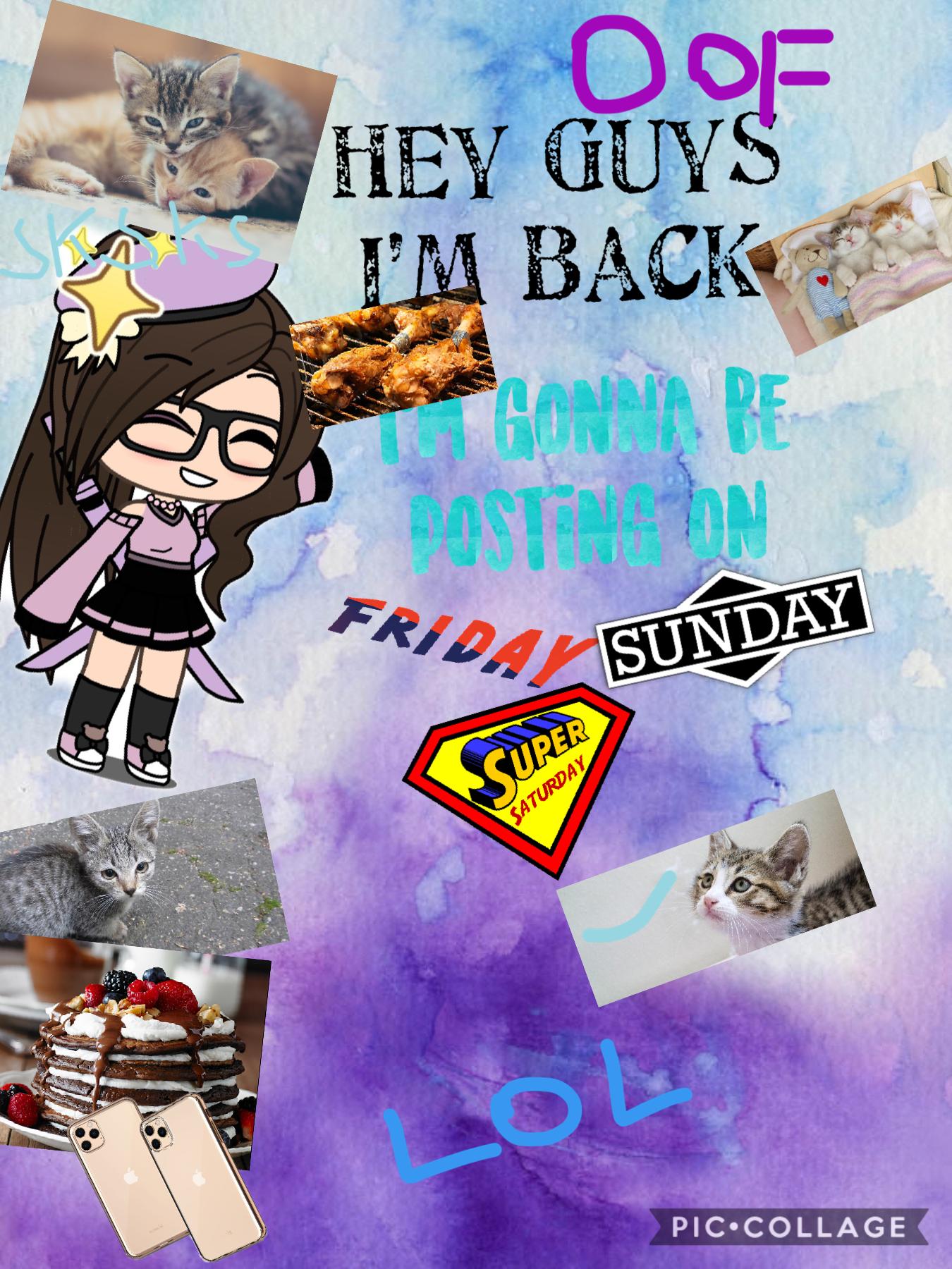 I’m back!