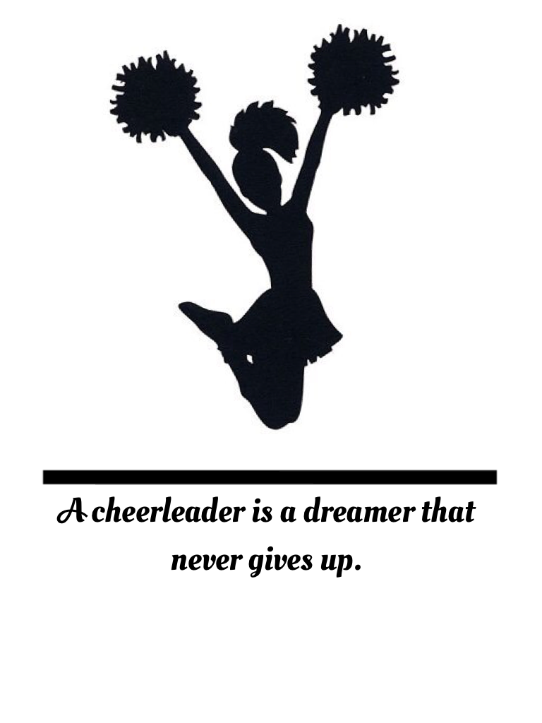 A cheerleader…