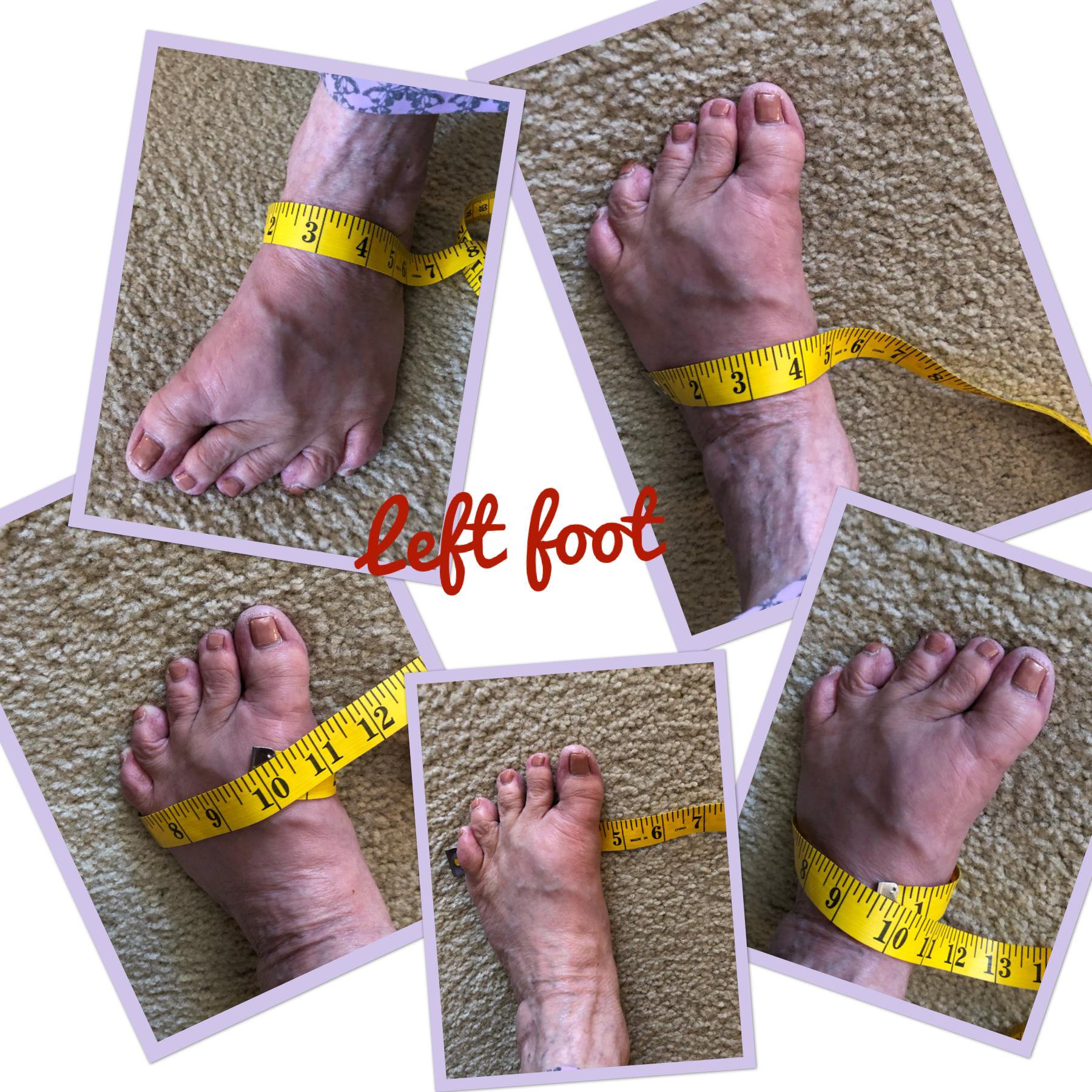 Foot measurements (left)