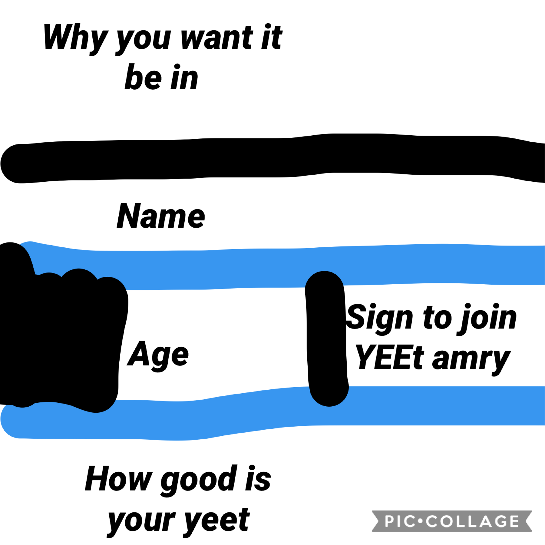 Sign to join YEEt army 