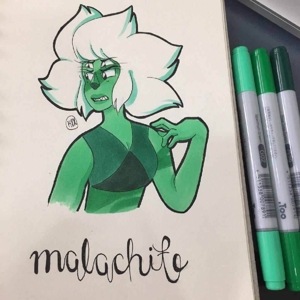 M-M-Malachite! 💚 (f.t. My ugly calligraphy skills) 