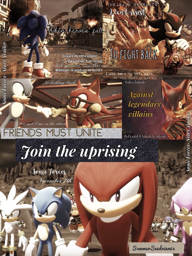 Tap!
SONIC FORCES IS OUT!!! So this is just an edit I've been working on in honor of the game coming out today. Rate it, please! :)