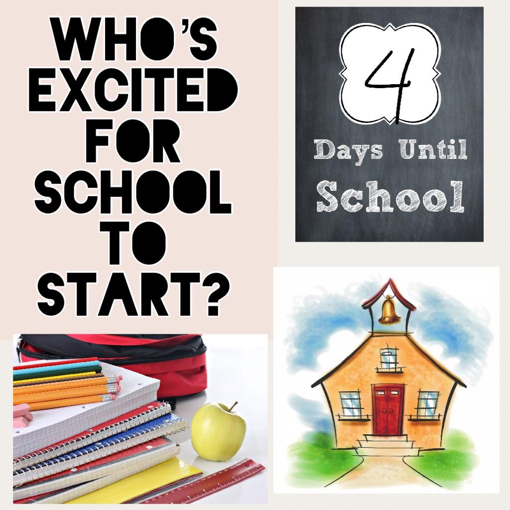 Who’s excited for school to start? Comment down below.
