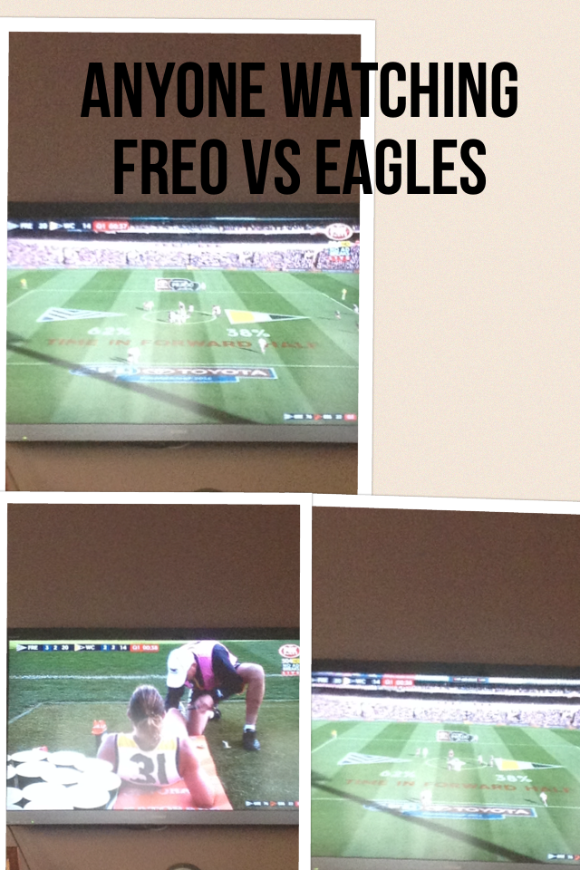 Comment if you are watching it and also comment if you go for Eagles or Freo