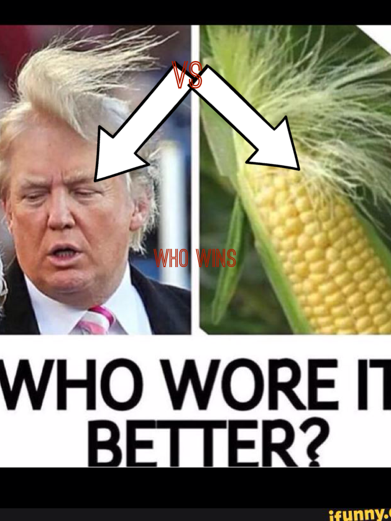 Donald trump vs corn
Who will win vote below in the comments