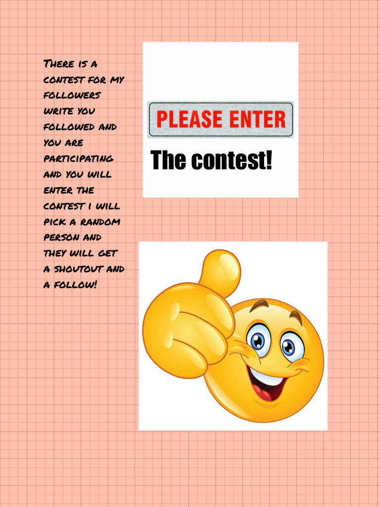 The contest of following!!