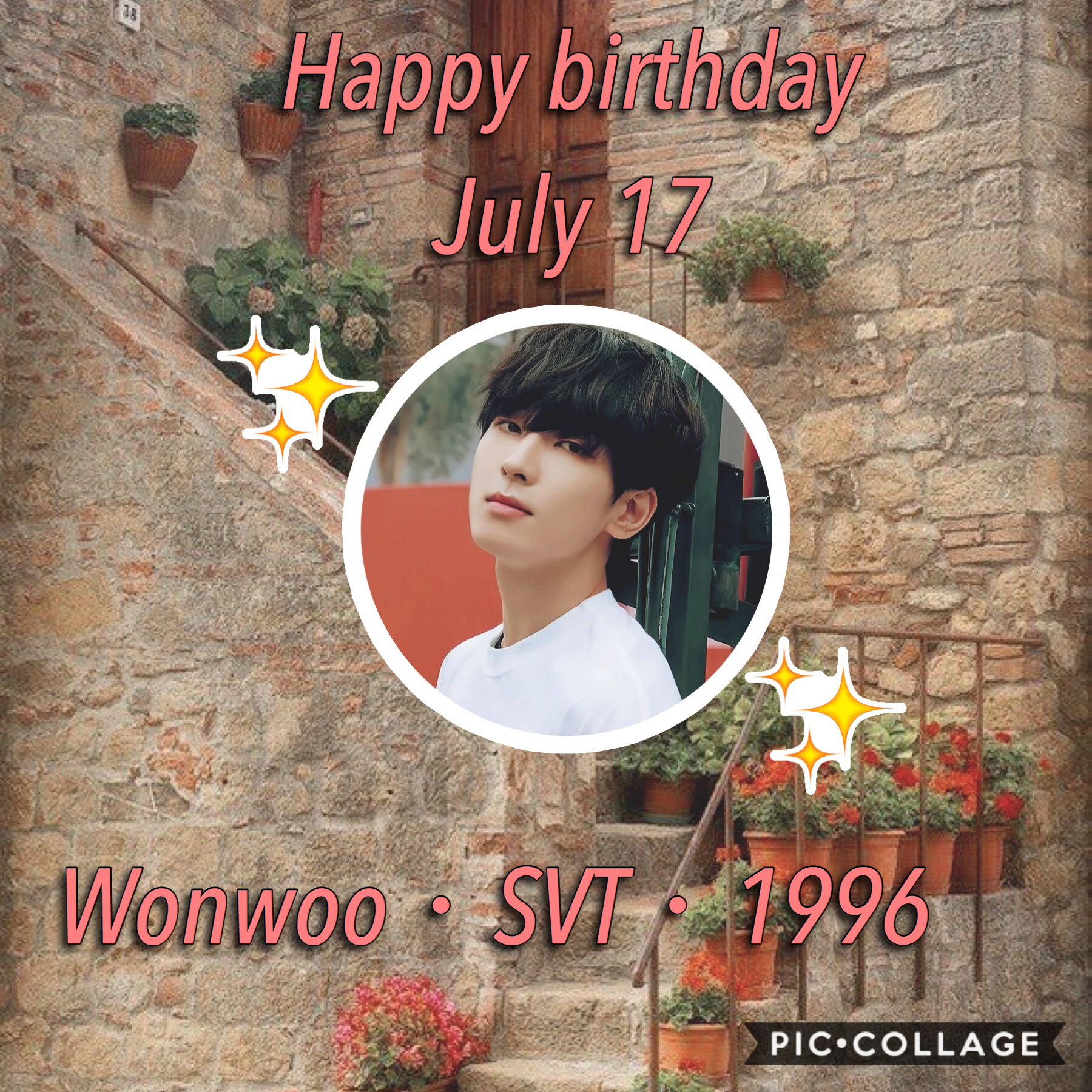 •🌻🍃•
Happy late birthday!❤️ sorry this is late I’m on a trip hehe~
Anyways go stan Wonwoo bc he’s cool😎
🌻🍃~Whoop~🍃🌻