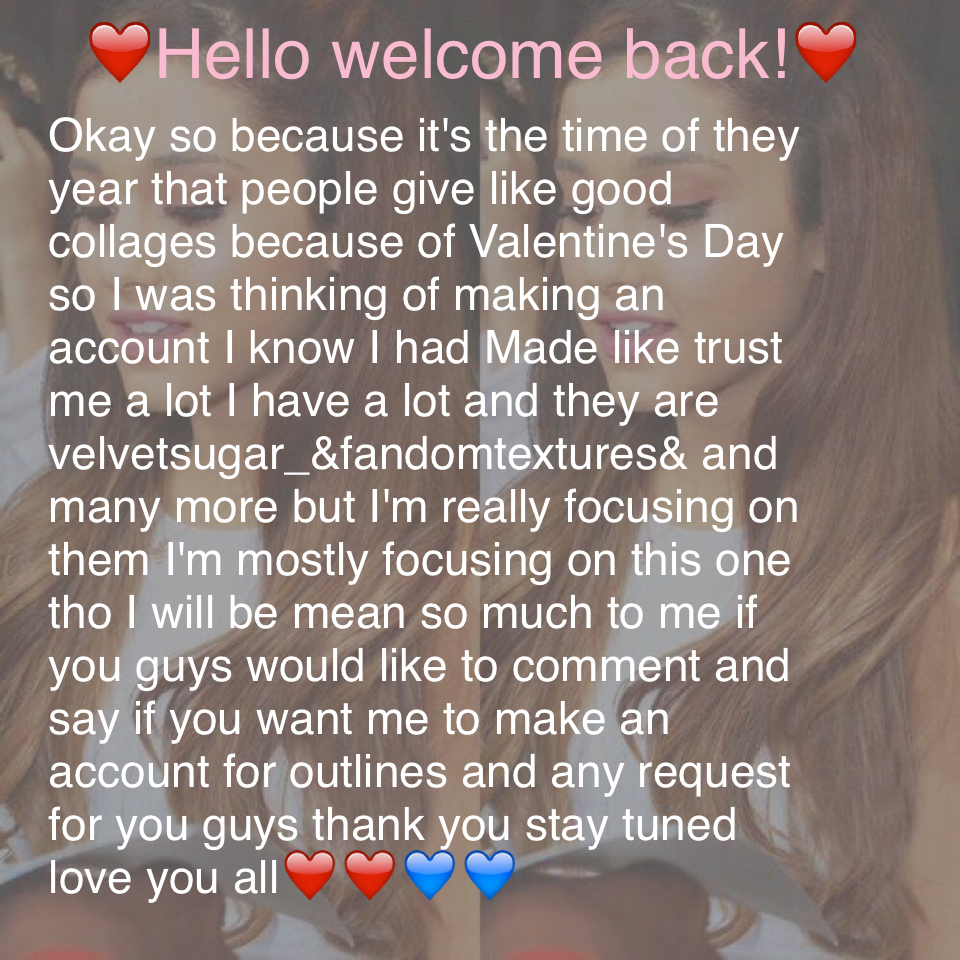 ❤️Hello welcome back!❤️