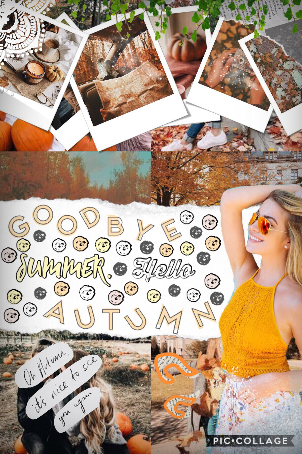 Hey! First Autumn themed collage 🍂 How’s life 🌿🌸 I HAVE SO MUCH HOMEWORK 😭