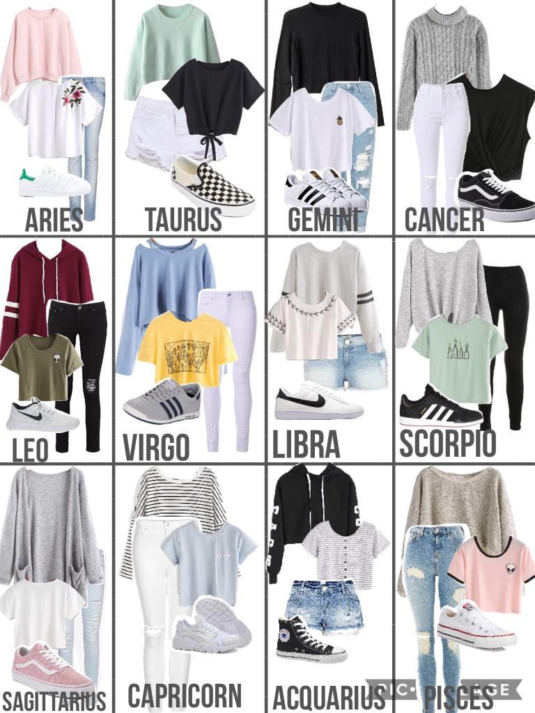 Zodiac outfits// which one did u get???