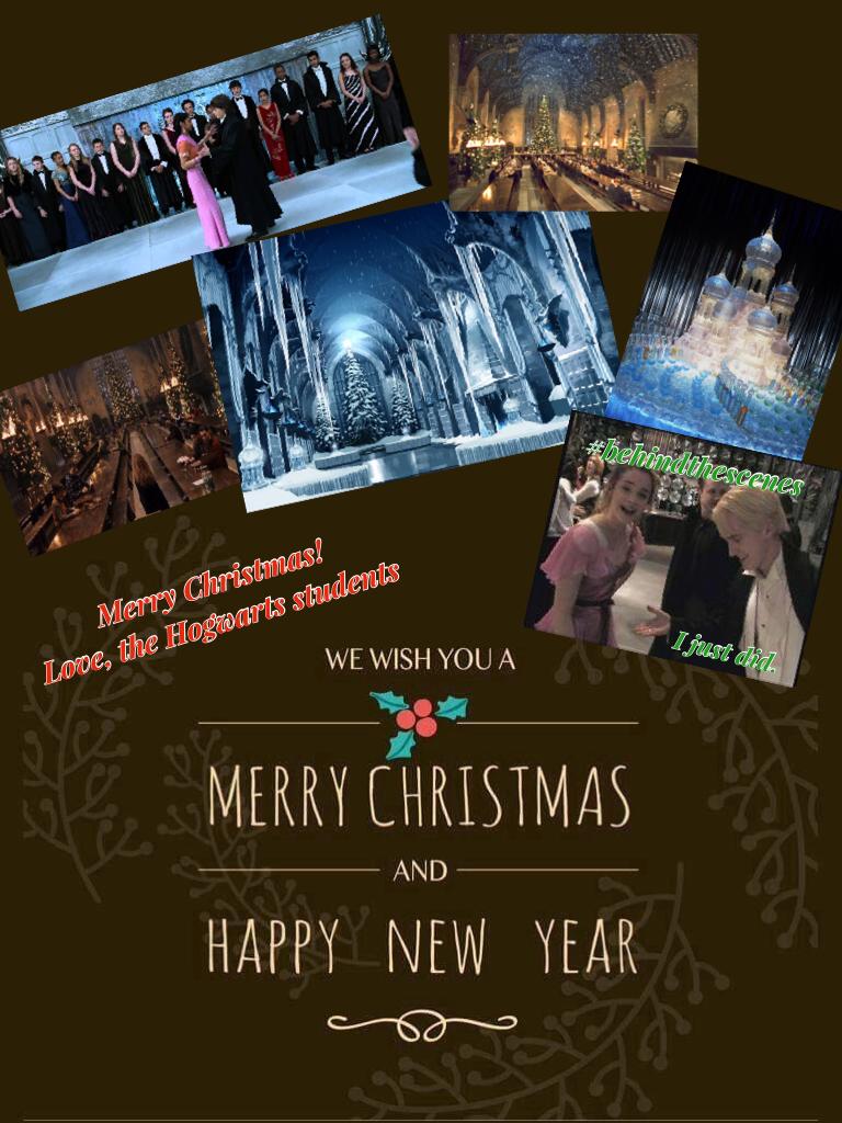 Merry Christmas!
Love, the Hogwarts students