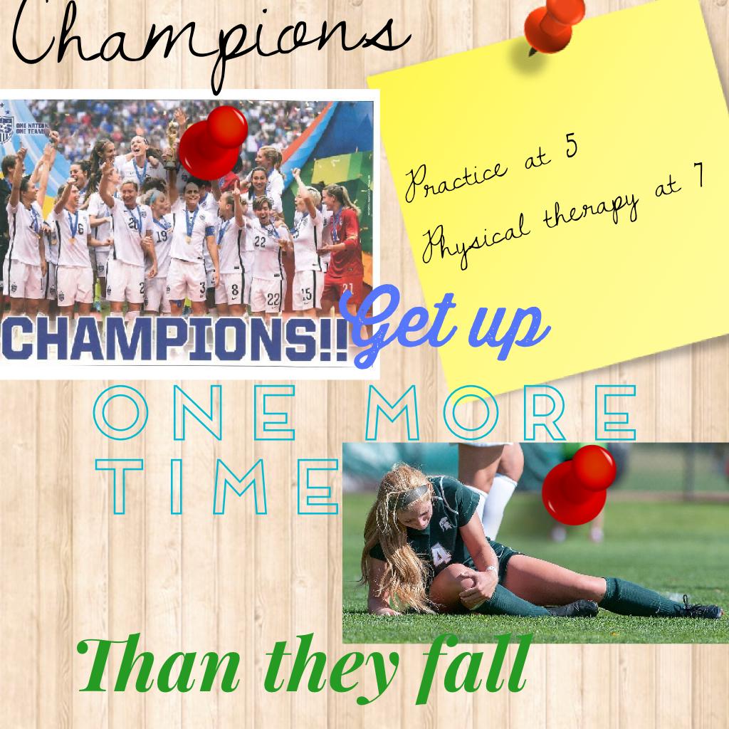 ❤️Tap❤️
This collage is super special to me because I am a soccer player. My friend is injured right now and it made me think of this quote. It is really important to me that everyone knows that everyone has hard times in their lives. It's just how you ge