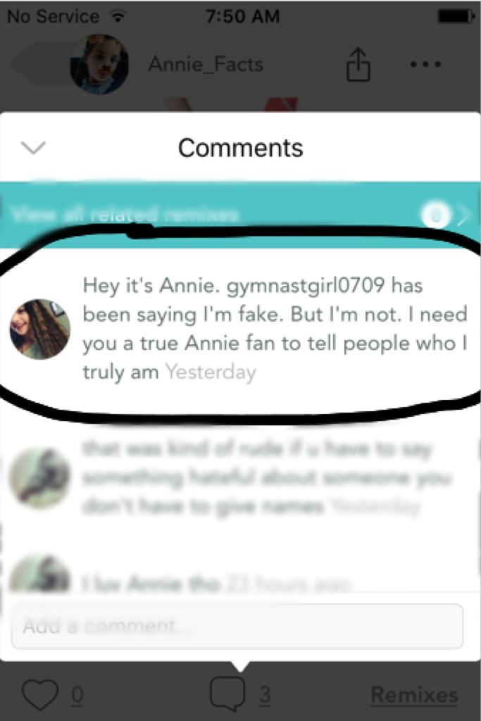 My last collage is about this. I got sooo upset when I saw this comment because "Annie" just had to give names. Annie would never do that.
