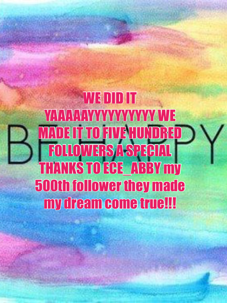 Thank you to all my followers you made all of this happen next goal 600 we can make it happen