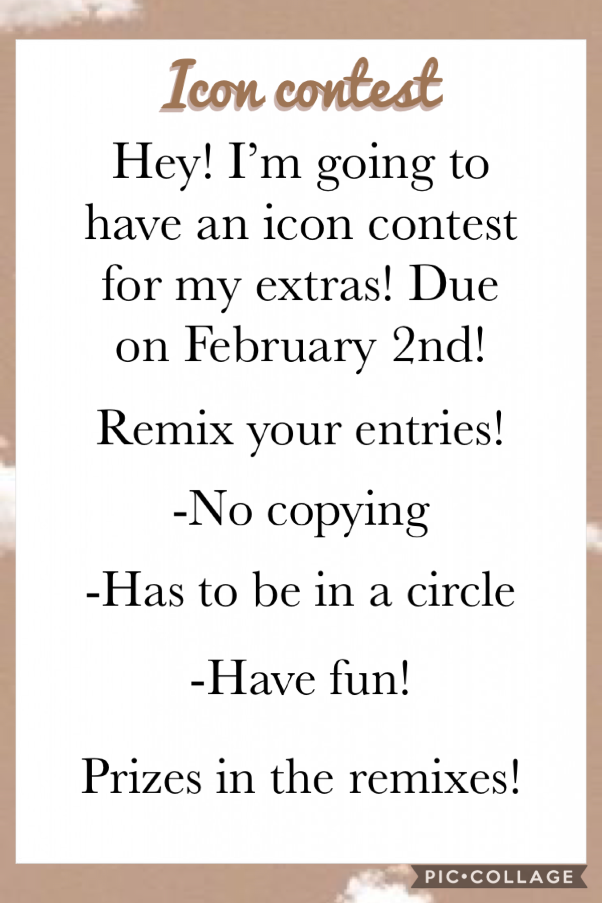 ☁️Icon contest☁️
Due on February 2nd!! Good luck!!