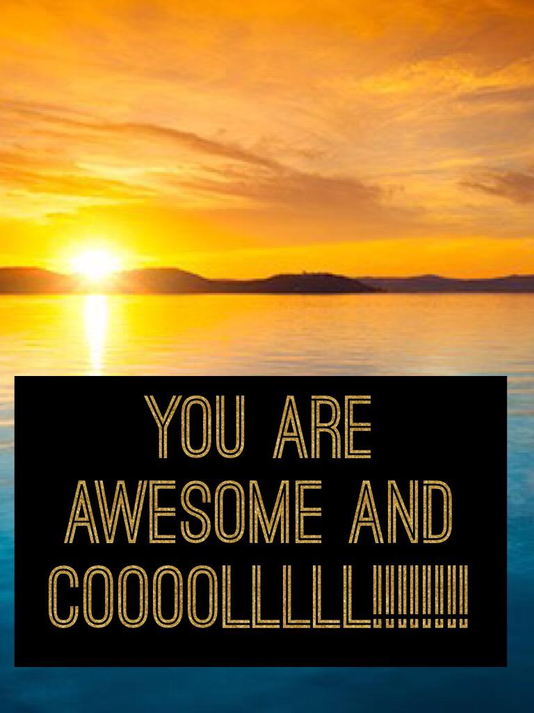 You are awesome 