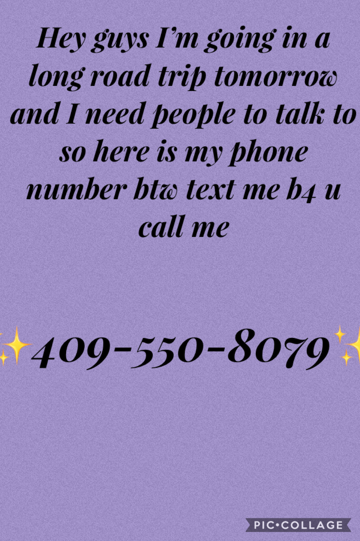 Here is my phone number