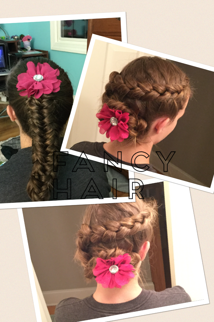 French fishtail and flower braid. 