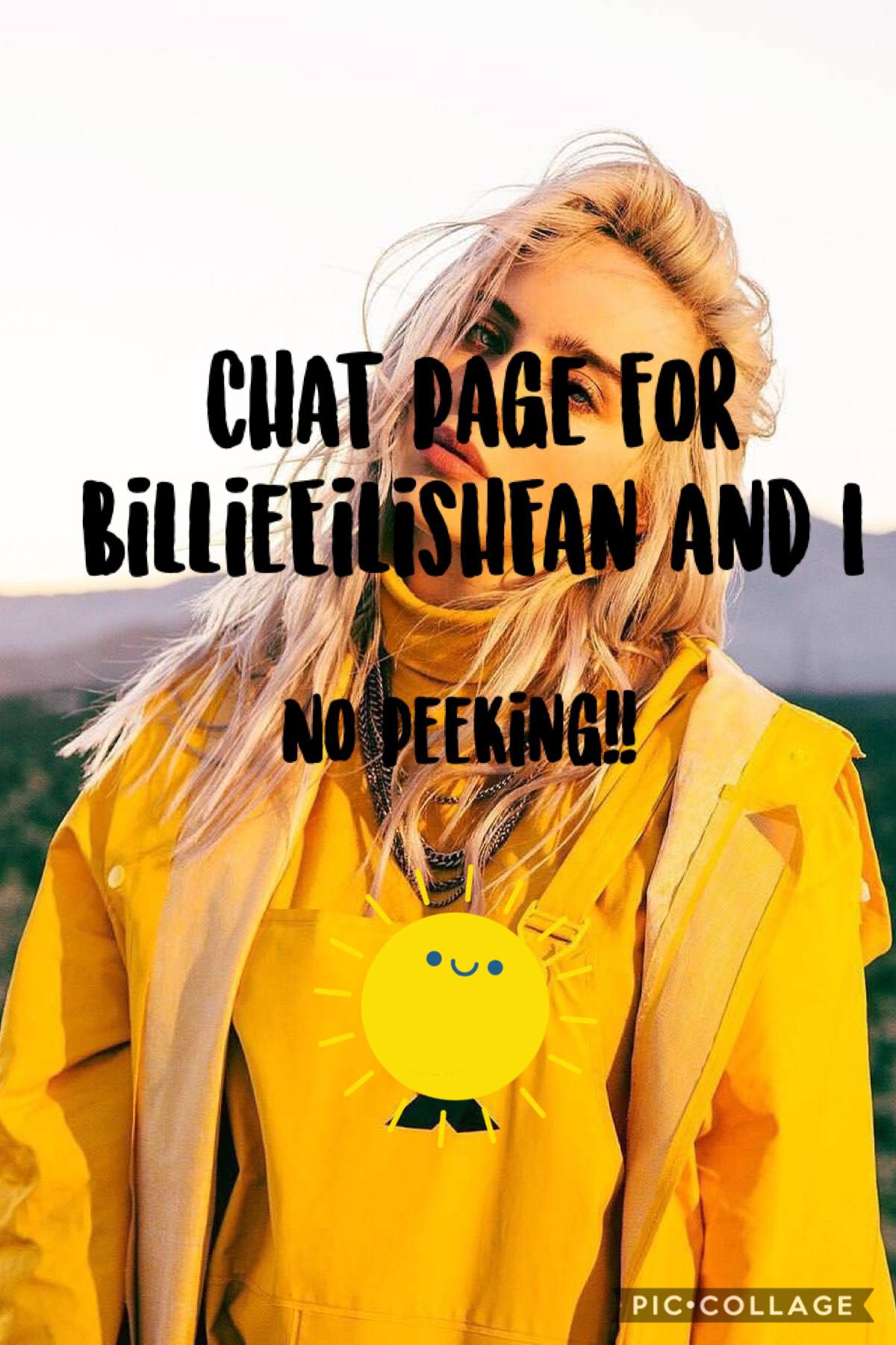 Chat page for BillieEilishFan and I