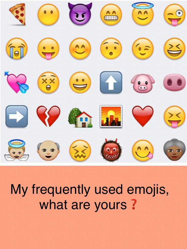 My frequently used emojis, what are yours❓
