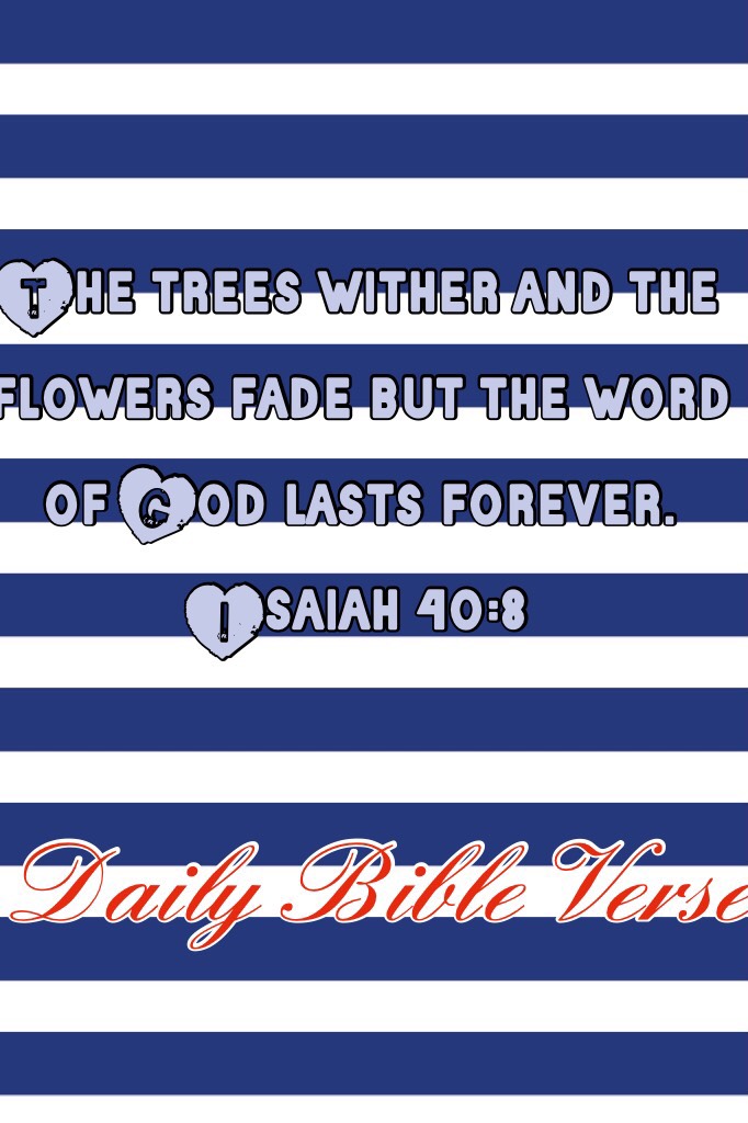 Daily Bible Verse-Isaiah 40:8