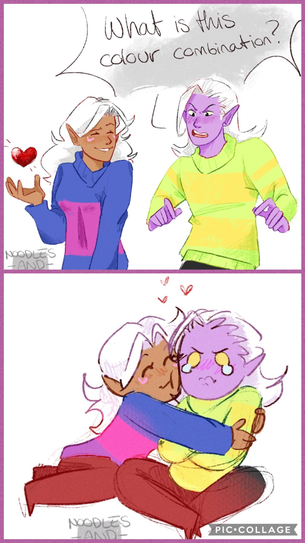 Allura and Lotor as Frisk and Asriel