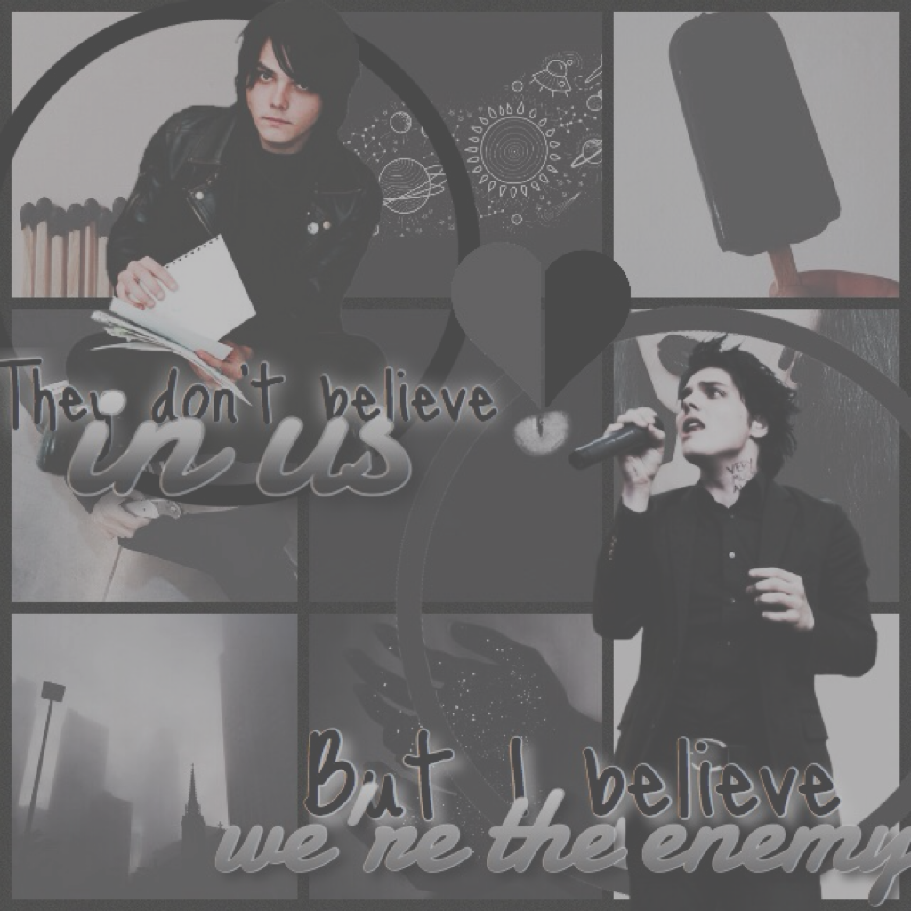 Tap

I'm really hoping you guys like these collages cause I like this style 😊 anyway, someone I know in school says she's an mcr fan, yet she doesn't know this song or anything from danger days 😶