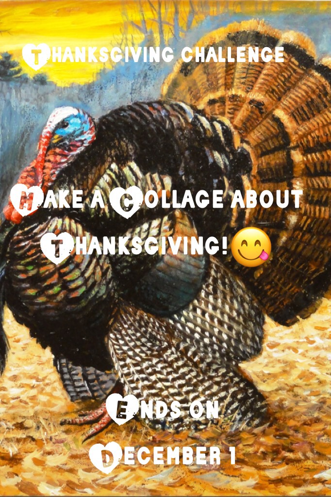 Make a college about Thanksgiving!😋 changed!😋