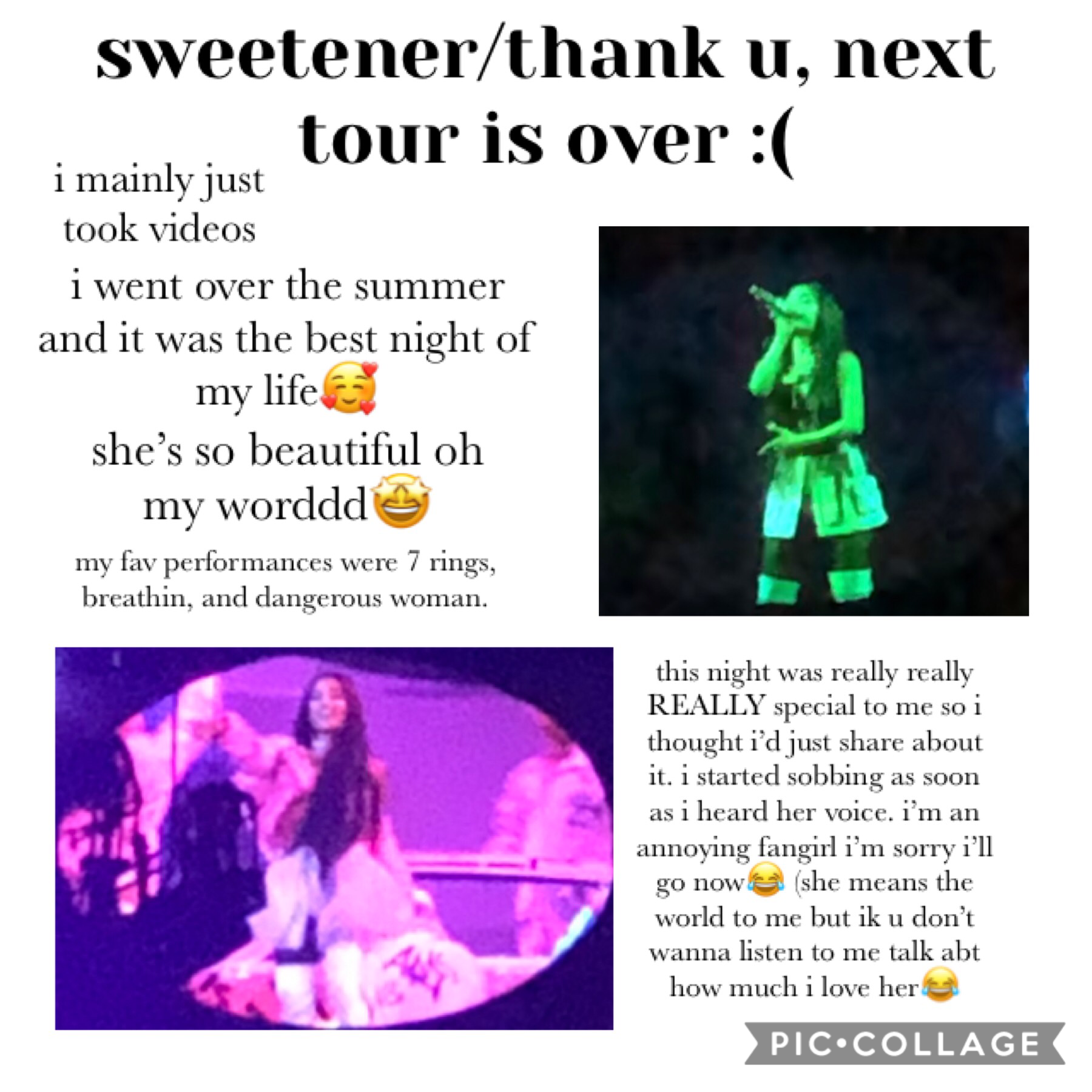 HER LIVE ALBUM IS OUT NOW (tap) 
this was literally the best night of my life. 
sorry for the terrible layout
i waited til tour was over so it wouldn’t give away my location :)
i probably won’t post again before christmas so merry christmas!!♥️
her live a