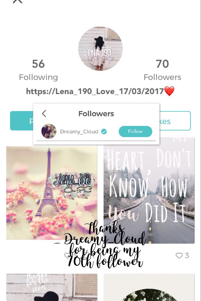          🌸TAP HERE🌸



Thanks Dreamy_Cloud for being my 70th follower ilysm 
❤️❤️❤️❤️❤️❤️❤️❤️❤️❤️❤️