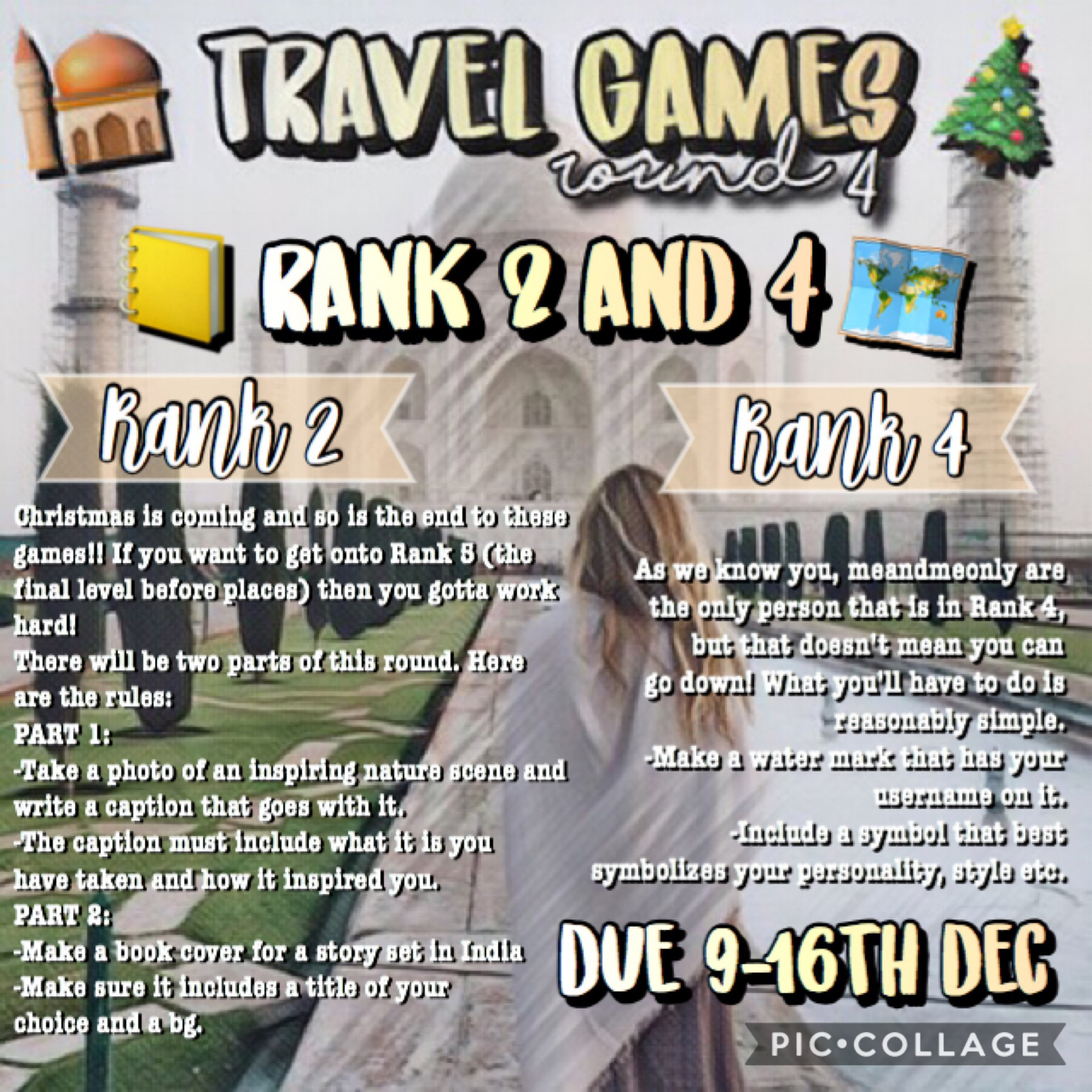 📸Round 4 for people in Rank 2 and 4! I hope you remember what rank you’re in!🌙 
25/11/18