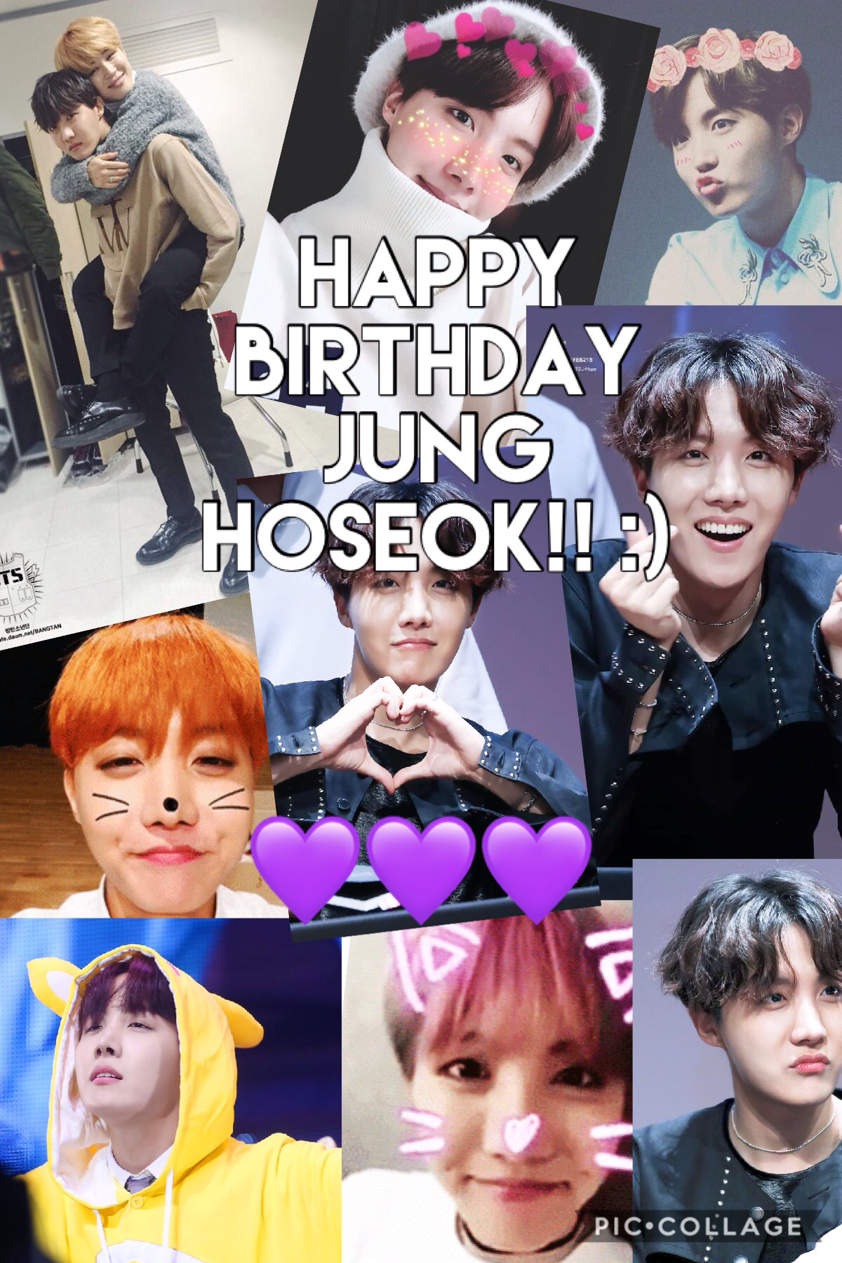 HAPPY BIRTHDAY HOBI!!
You are my sunshine 
My only sunshine 
You make me happy 
When skies are grey
You'll never know dear
How much I love you 
Please don't take my sunshine away --->
I 💜U forever jhope. You have a great year ahead of you. My hope-jhope😘💜