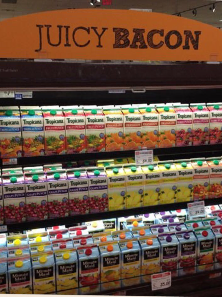Definitely juicy, it's just not bacon!