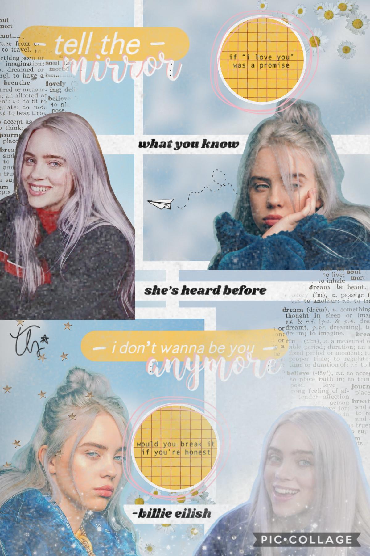 hey シ so this is kind of a basic style but i’m trying to do different styles so it’s gonna be interesting ahahahah 😂 this quote is from idontwannabeyouanymore by billie eilishhhh and yes i’m kind of obsessing over her rn ❤️✨