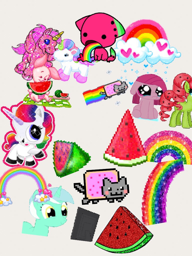 Nyan / unicorn/ rainbow/ watermelon 