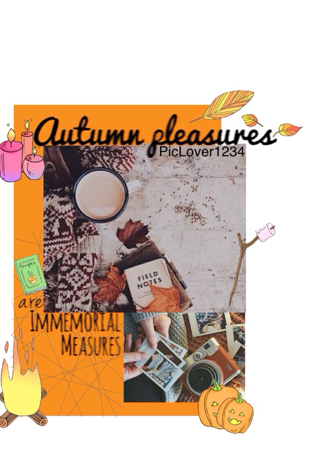 #AutumnIsBliss (click)
This is my contest entry for 1 of my bes @pastelbliss13 contest, this is my own quote, and new style! I also tried to keep it piccollage stickers only too! Hope u like!😊😘💕